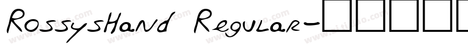 RossysHand Regular字体转换